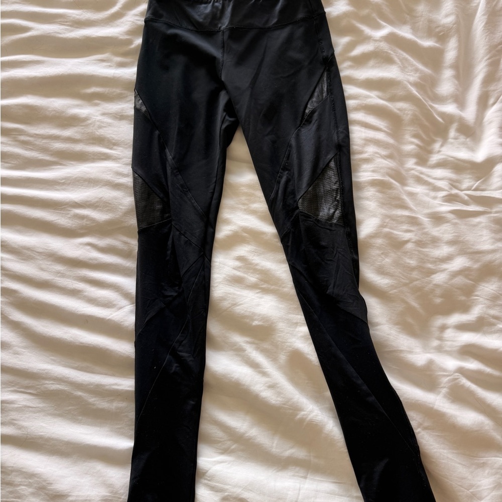 SOLOW Black Leggings with Mesh Detail